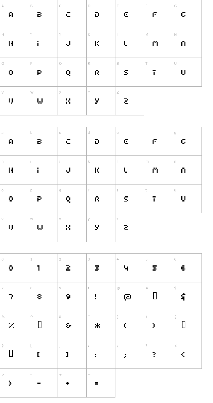 Character Map Airport Cyr Font