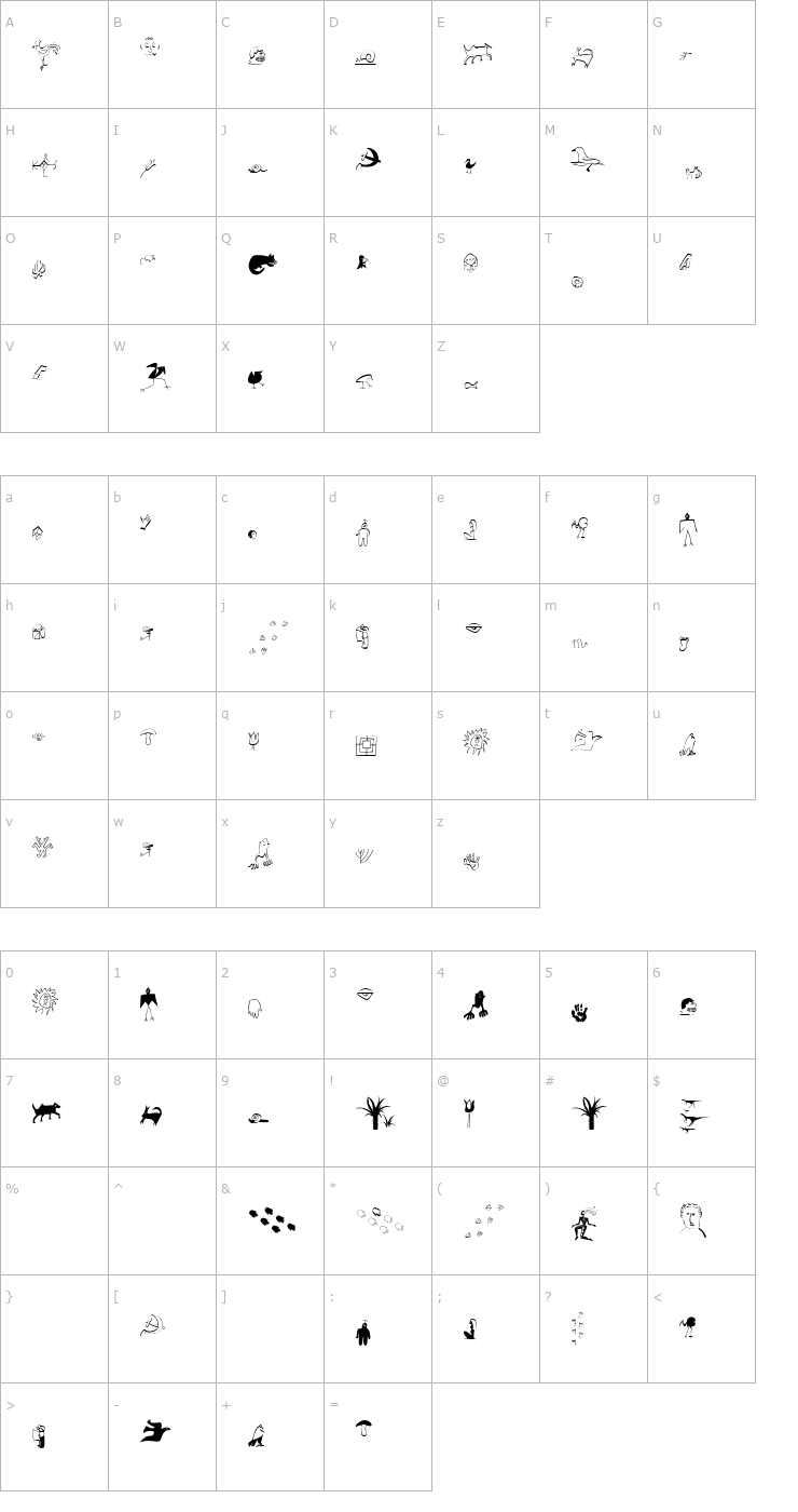 Character Map AISomeDrawings Font