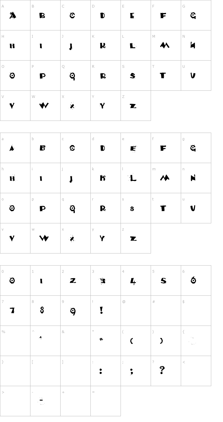 Character Map AIVenezia Font