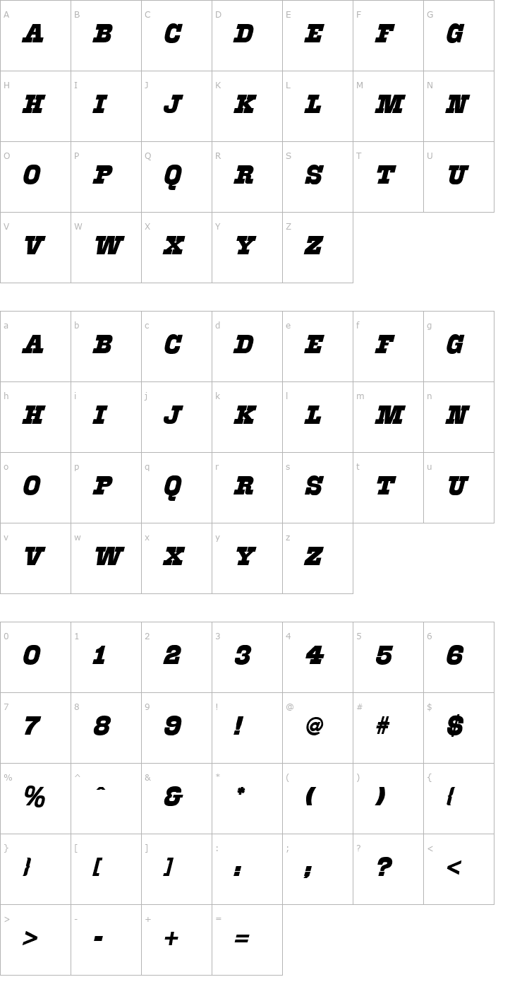 Character Map Akenaton Regular Font