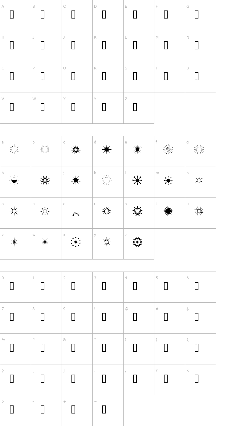Character Map Akhenaten Font