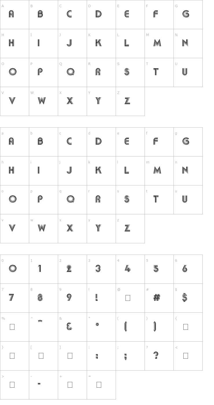 Character Map Akka Font