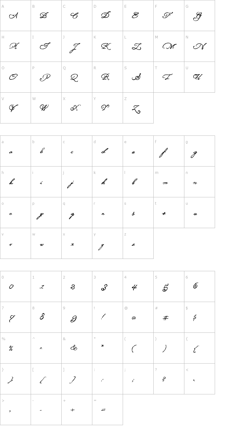Character Map AL Savannah Font