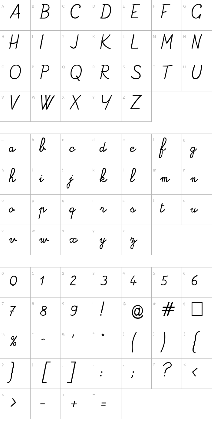 Character Map Alamain Font