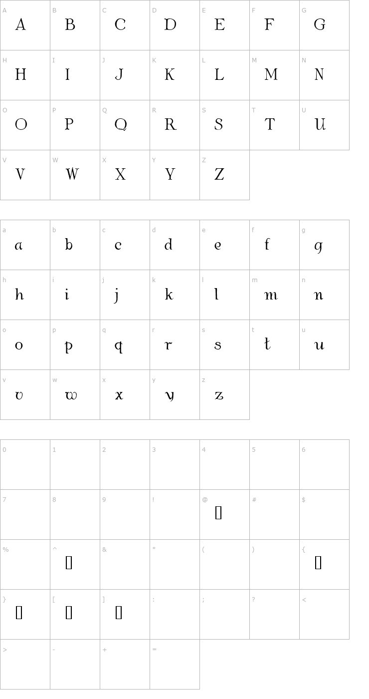 Character Map Albemarle Demo Font