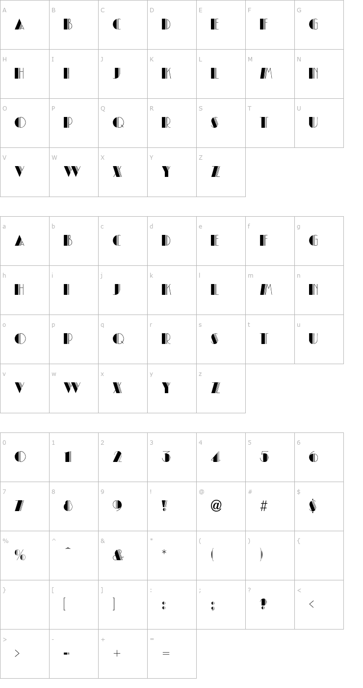 Character Map Alex OTF Font