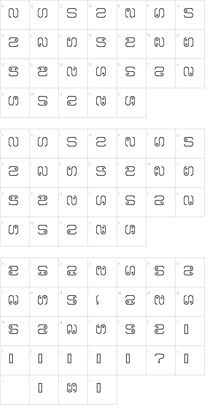 Character Map Alien Language Font