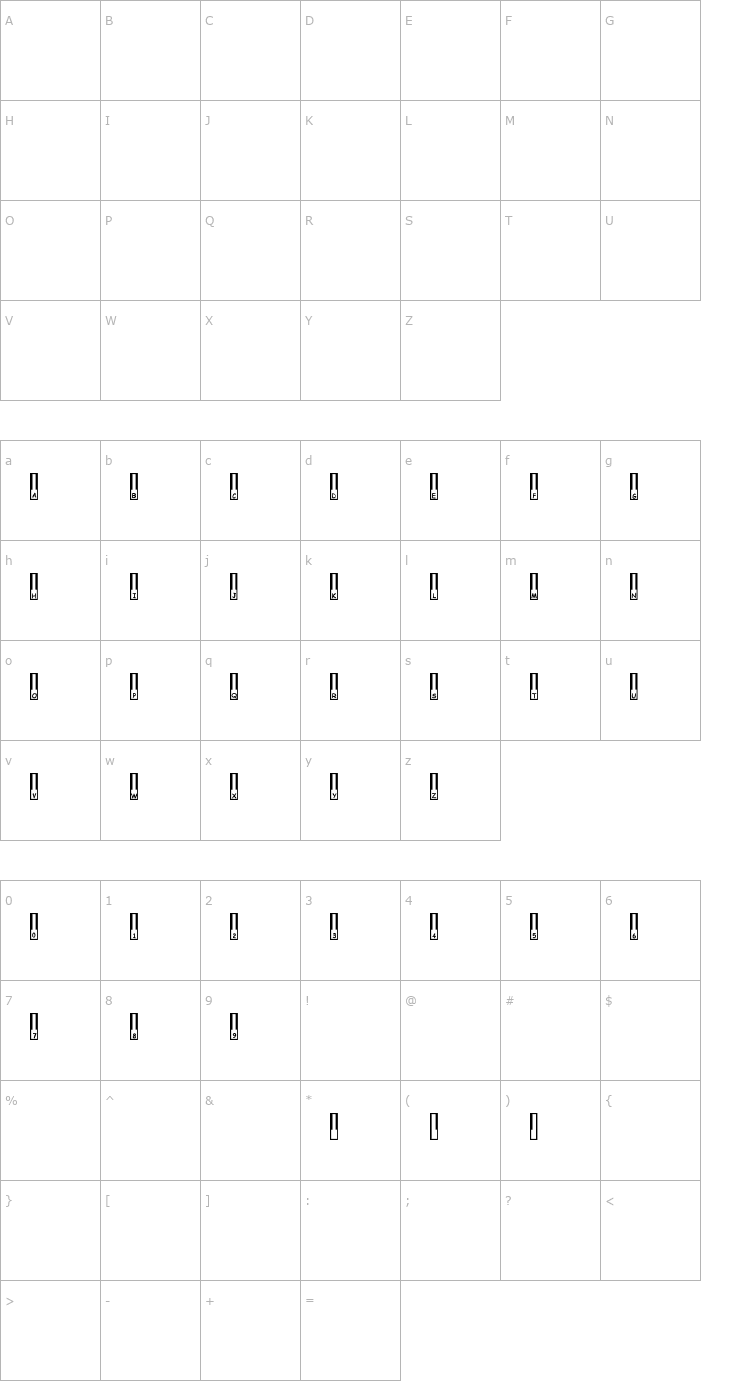 Character Map All That Jazz Font