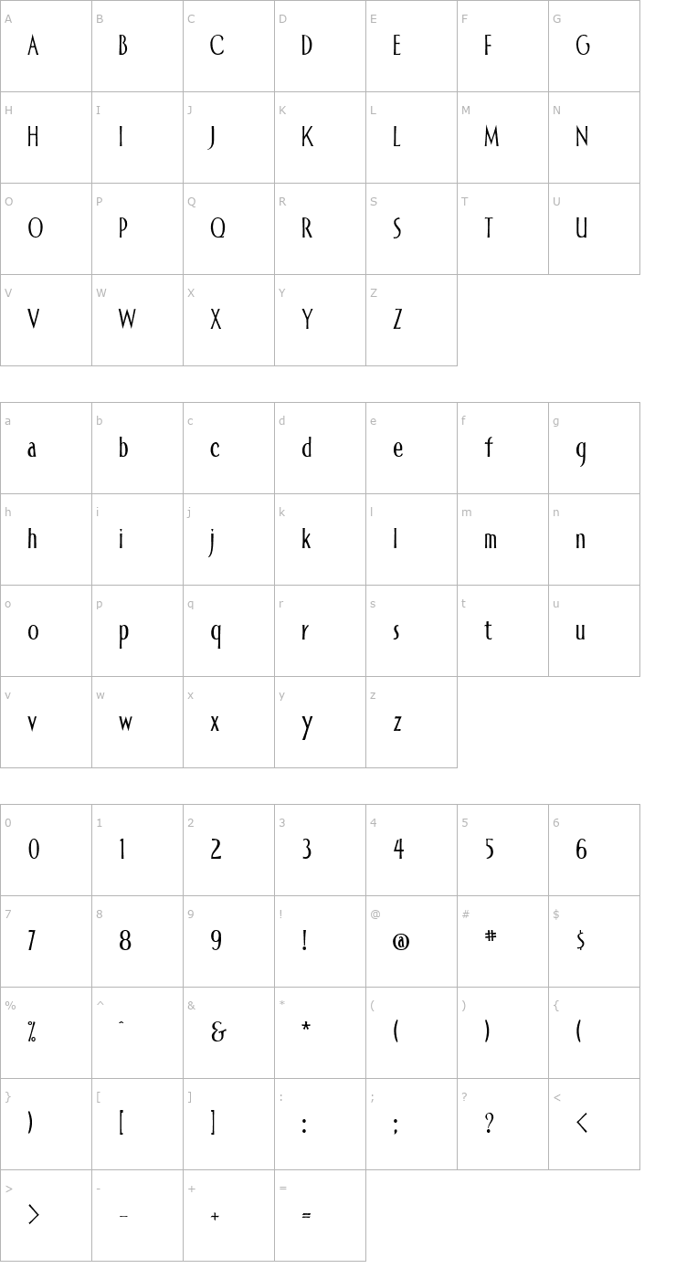 Character Map Allise Font