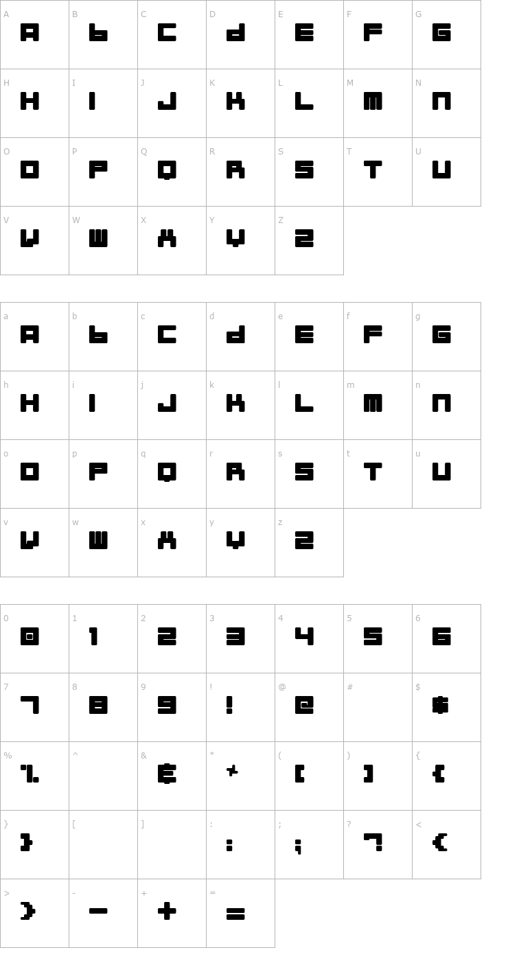 Character Map Almanaque Normal Font