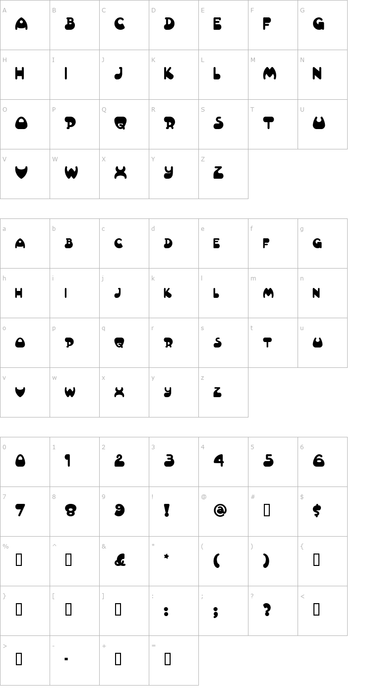 Character Map AltamonteNF Font