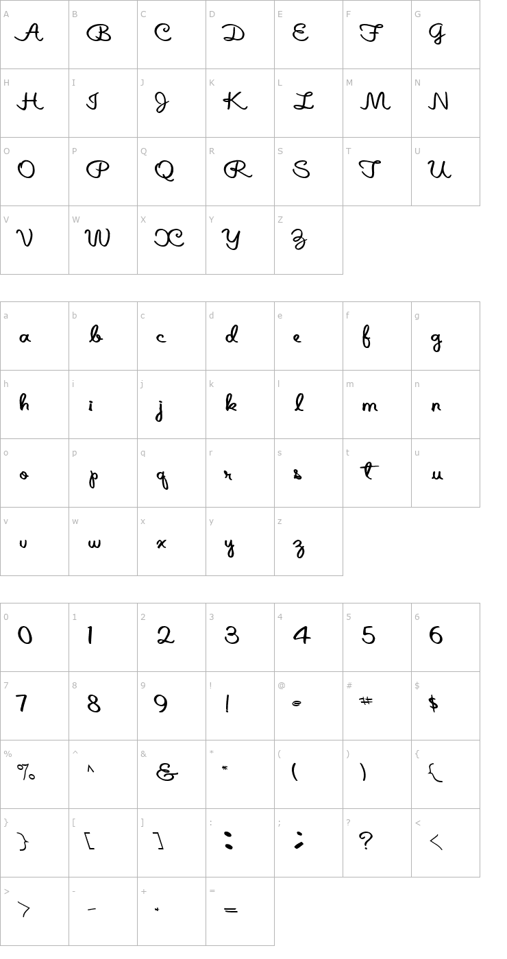 Character Map AlteredStates67 Bold Font