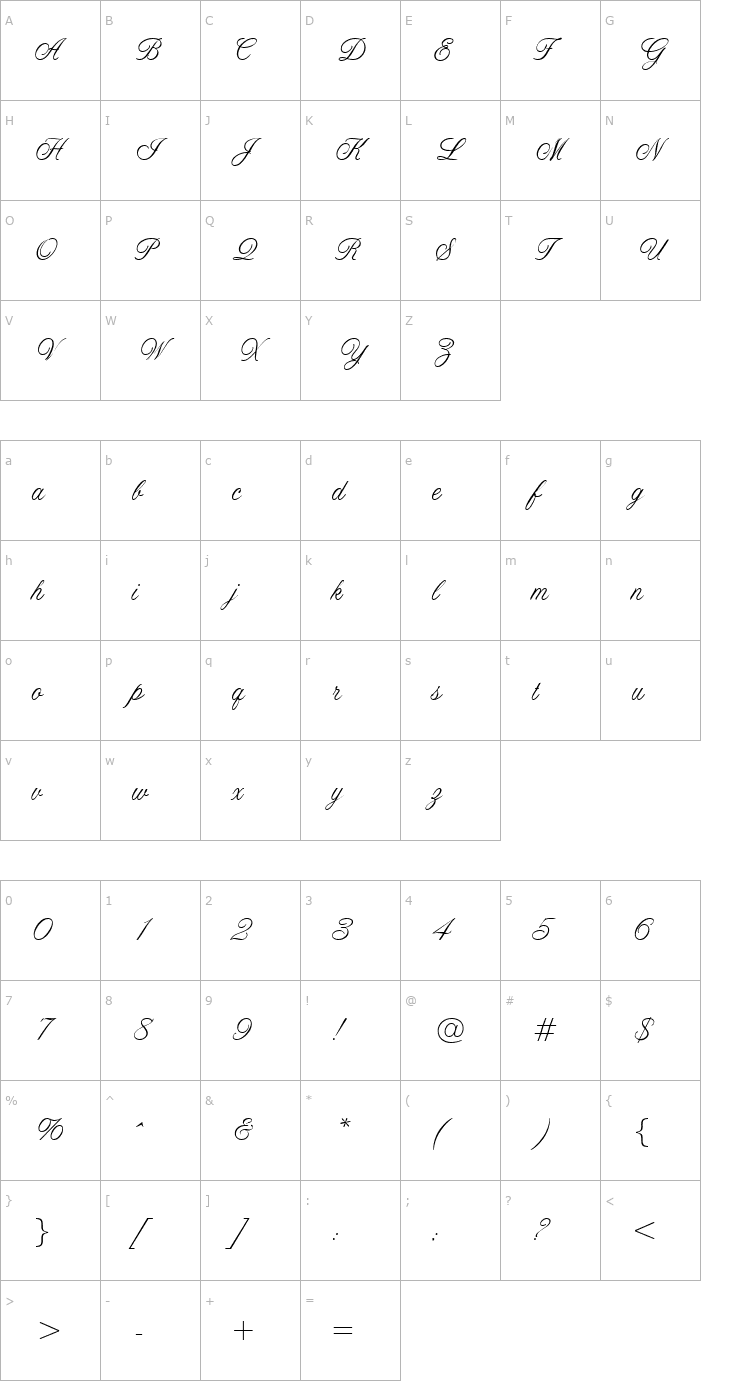 Character Map Altitude-Regular Font