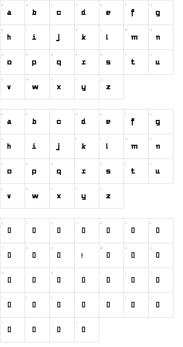 Character Map Alvedon Font