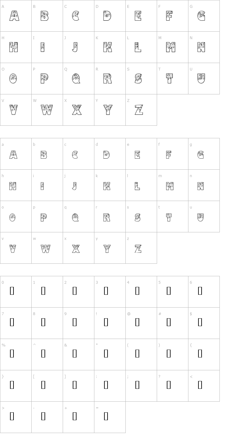 Character Map Amadeus Font