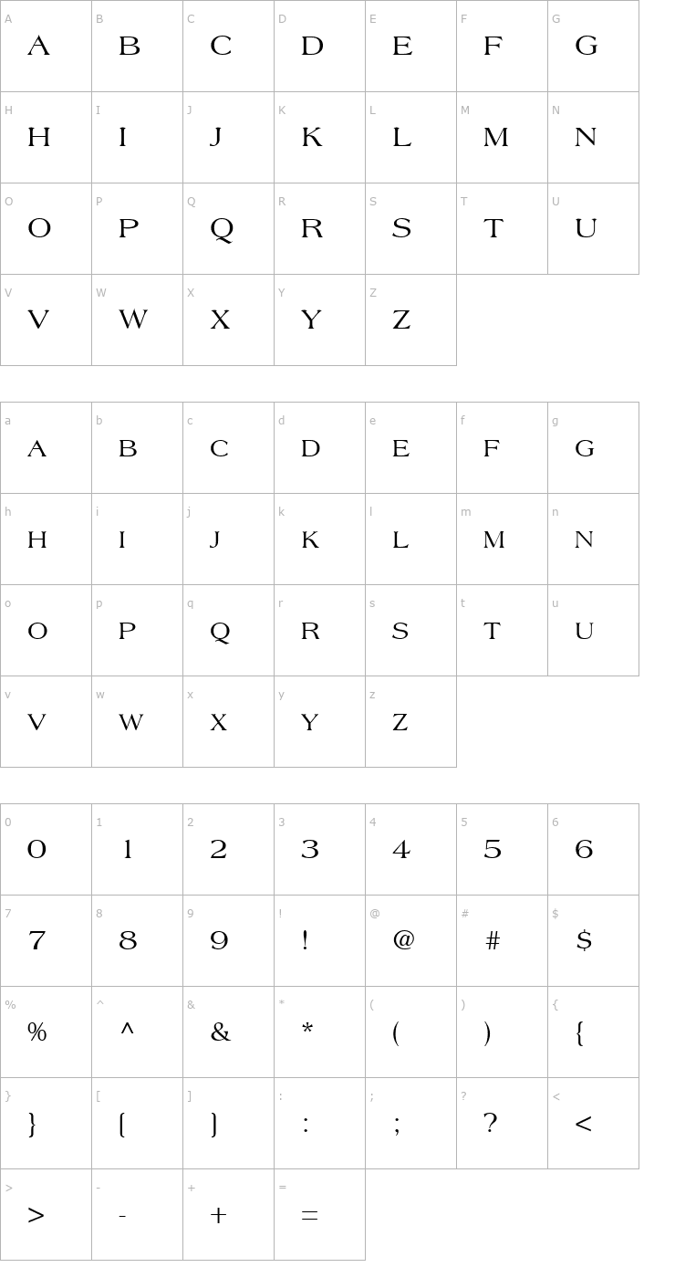 Character Map AmalcanExpert Font