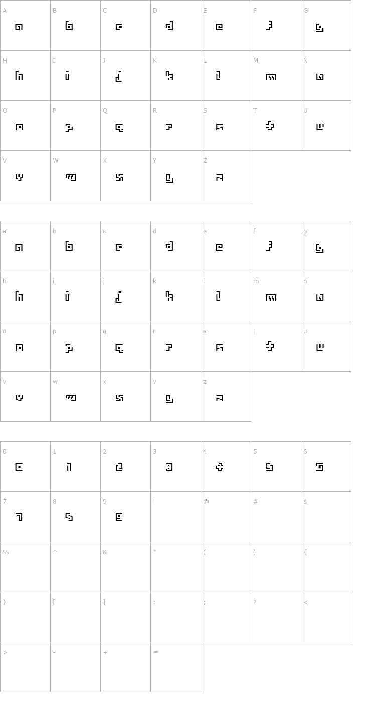 Character Map AMazing Font