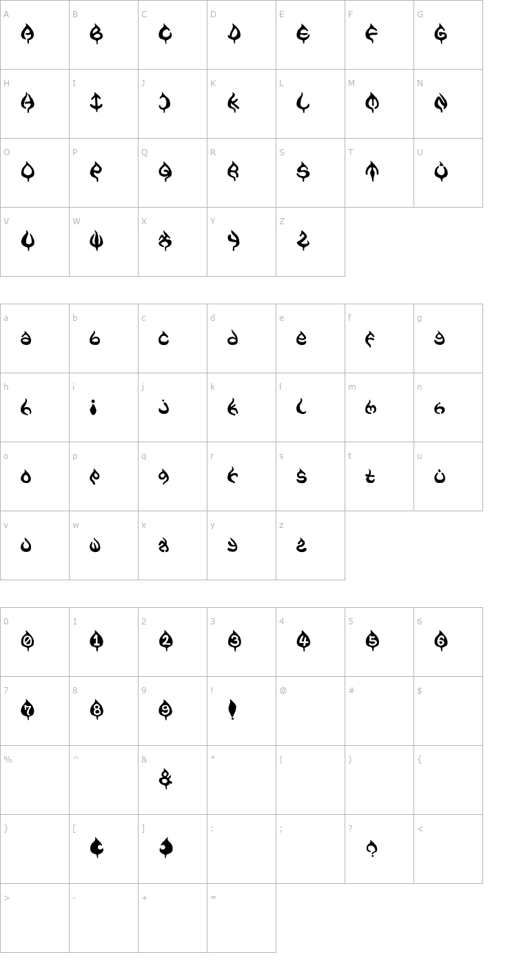 Character Map Ame Font