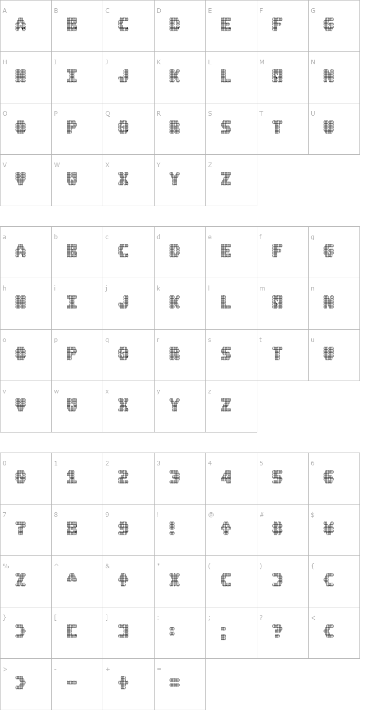 Character Map A.M.P. Font