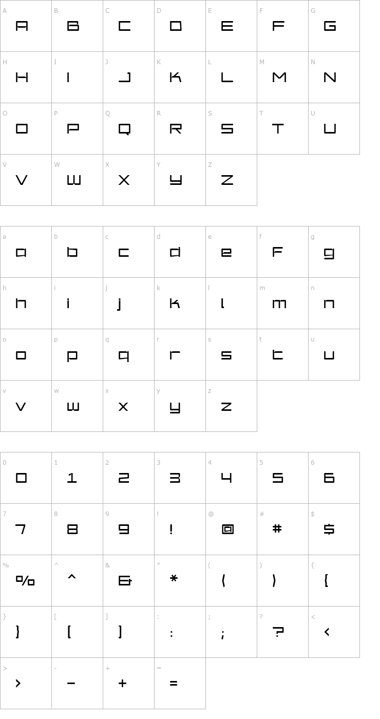 Character Map Amp Light Font