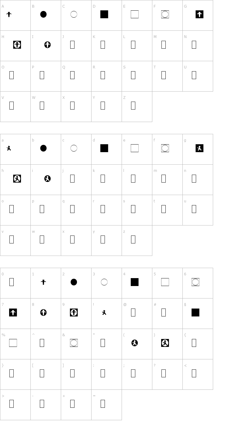 Character Map Ampelmaennchen Font