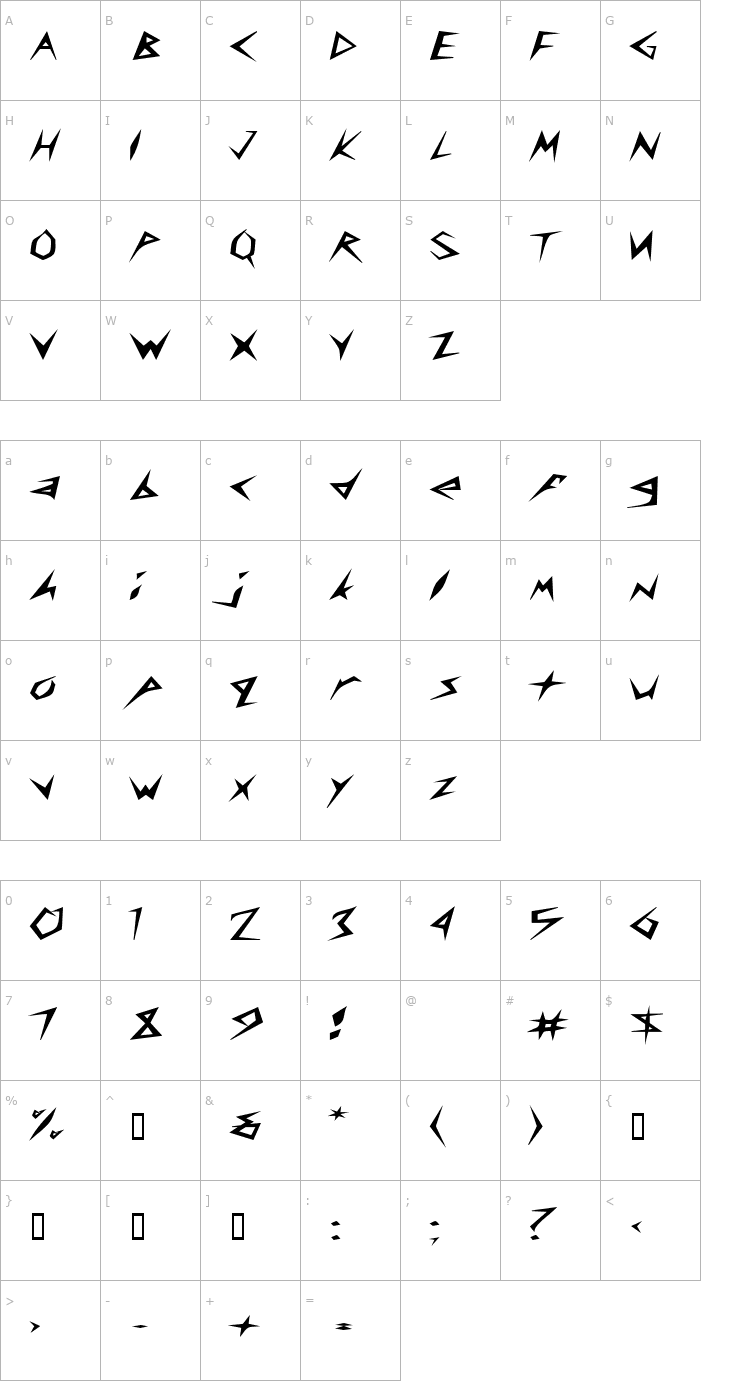 Character Map AmplifierExtended Heavy Font