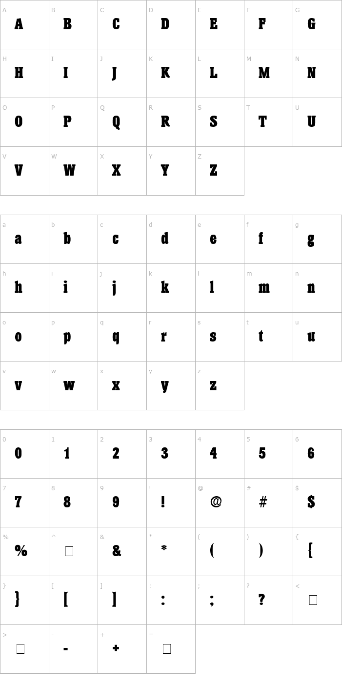 Character Map Anatole Display SSi Font