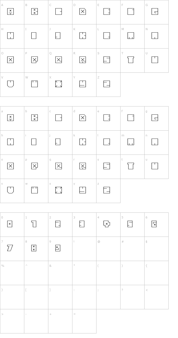 Character Map andre bold Font