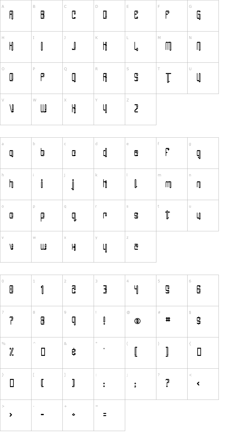 Character Map Angie Groovin Font