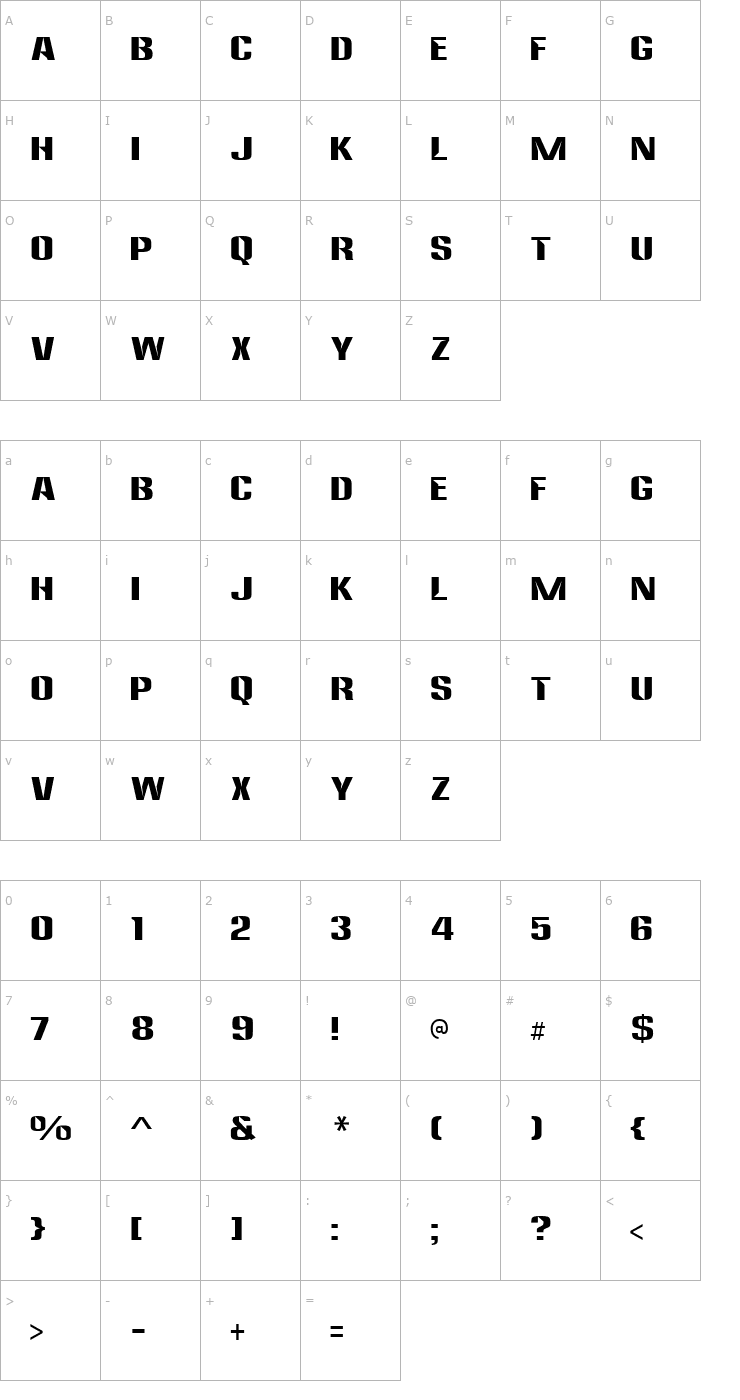 Character Map Anklepants Font