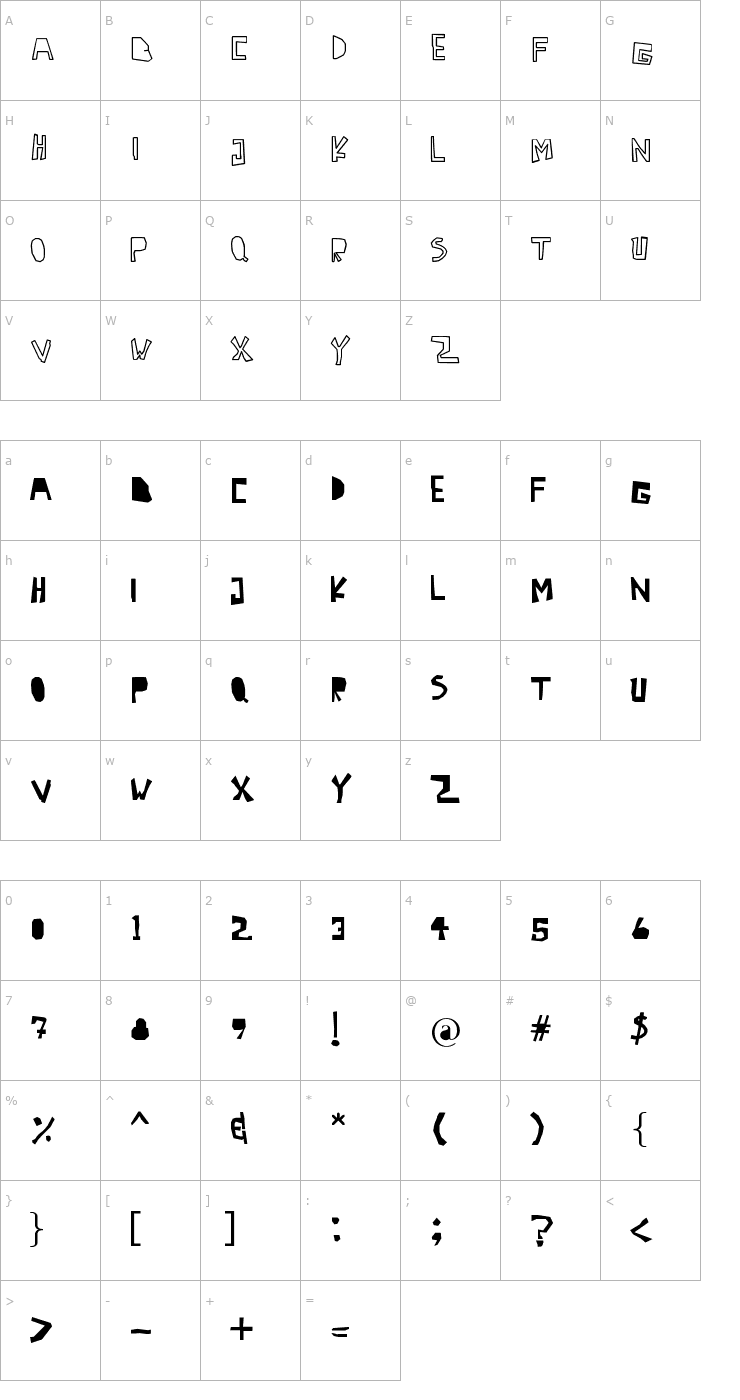 Character Map Antidotes Font