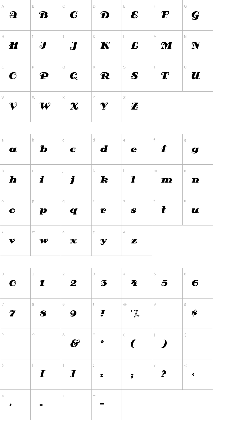 Character Map AntsyPants Font