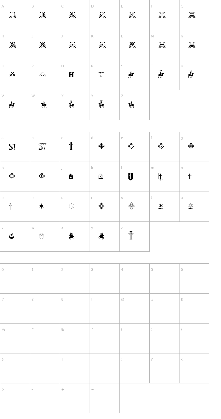 Character Map Archangel-Icon Font