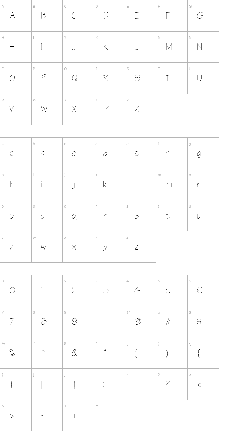 Character Map Architect Font