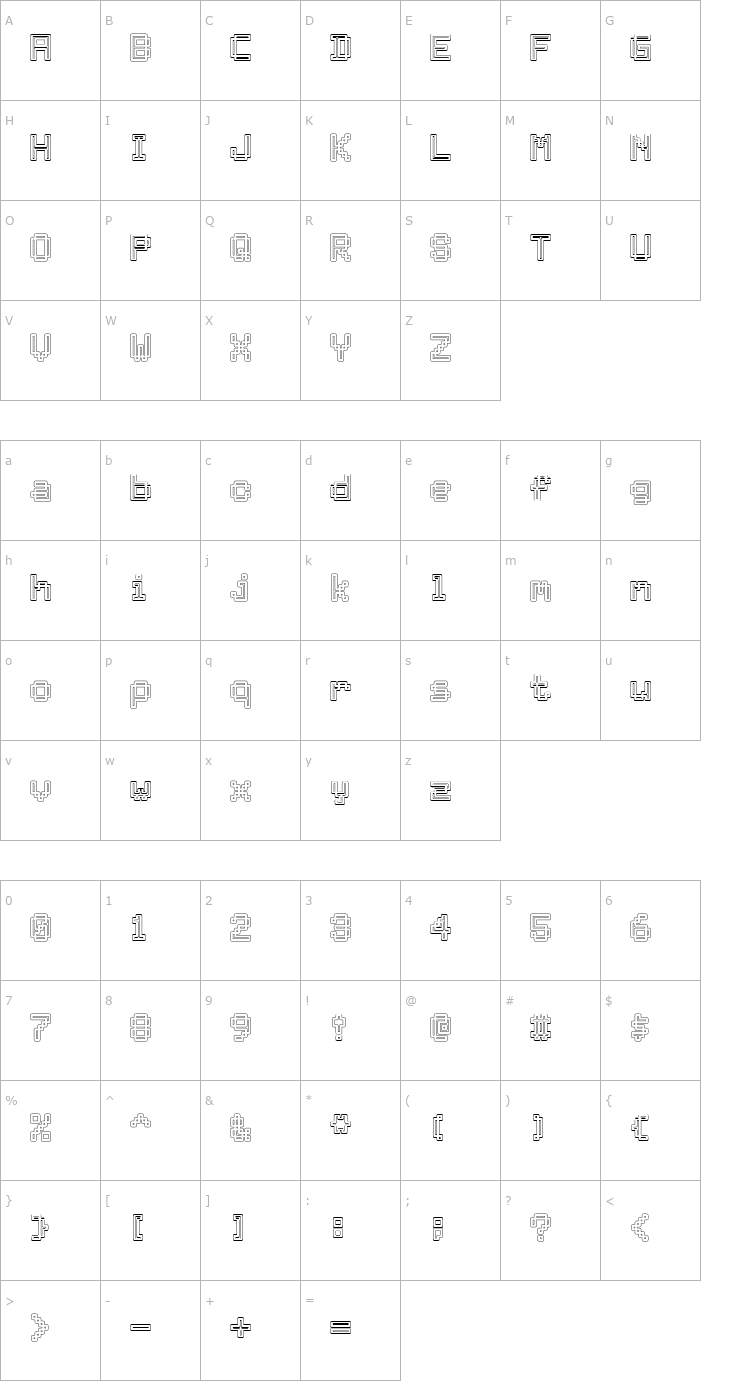 Character Map Archway Font
