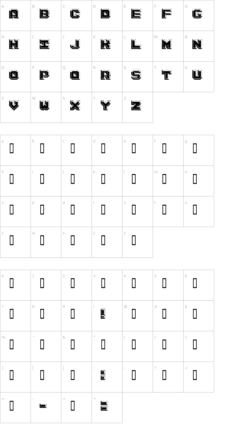 Character Map ArgentumBlack Font
