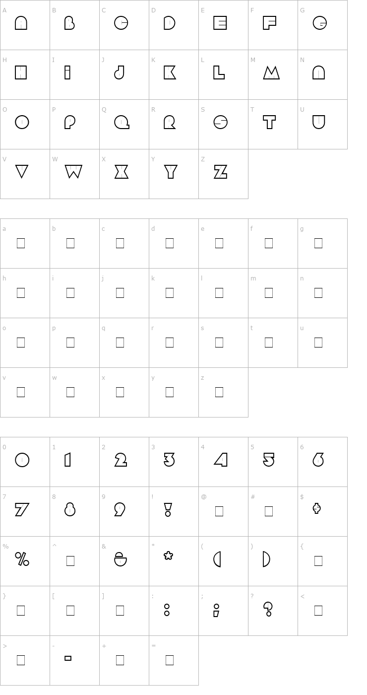 Character Map Argot Display Caps SSi Font
