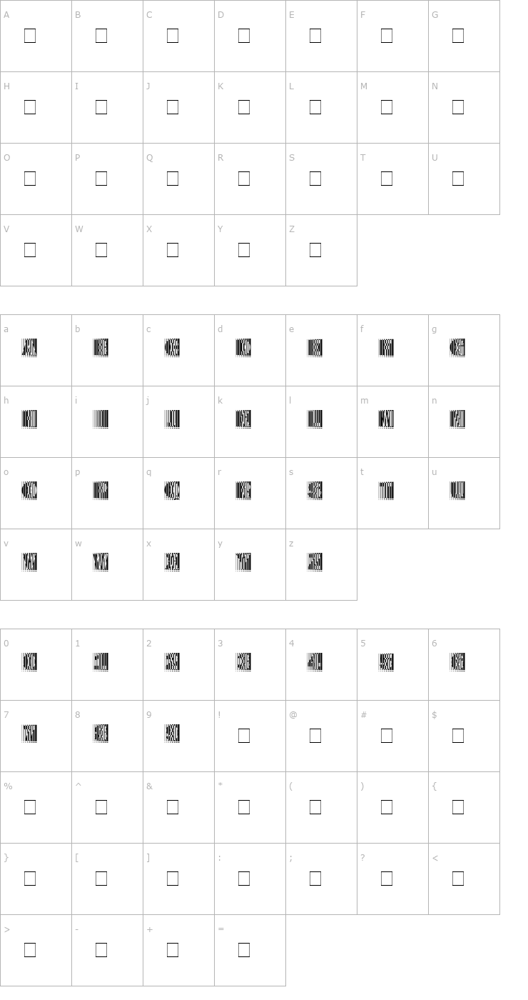 Character Map Arrgh! Font