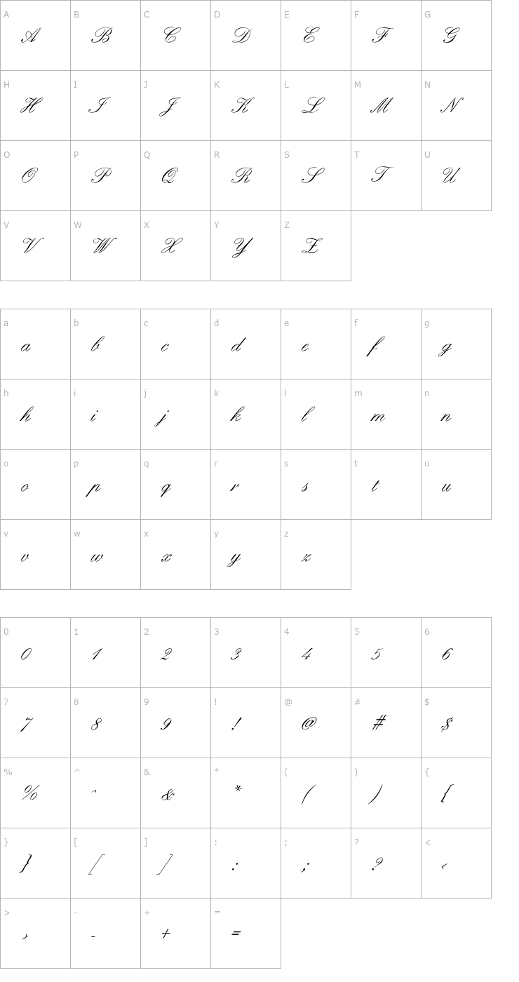 Character Map Art Font