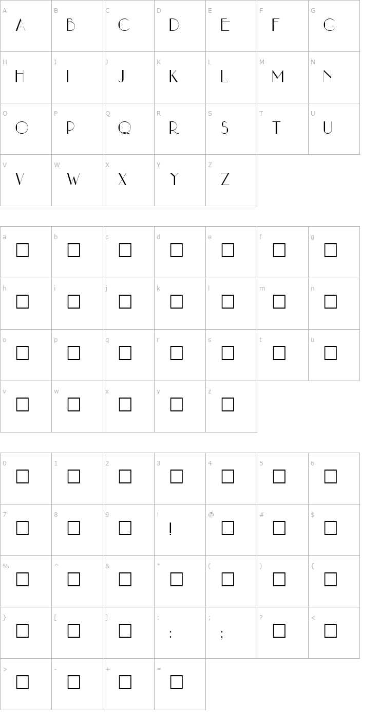 Character Map Arwen Regular Font