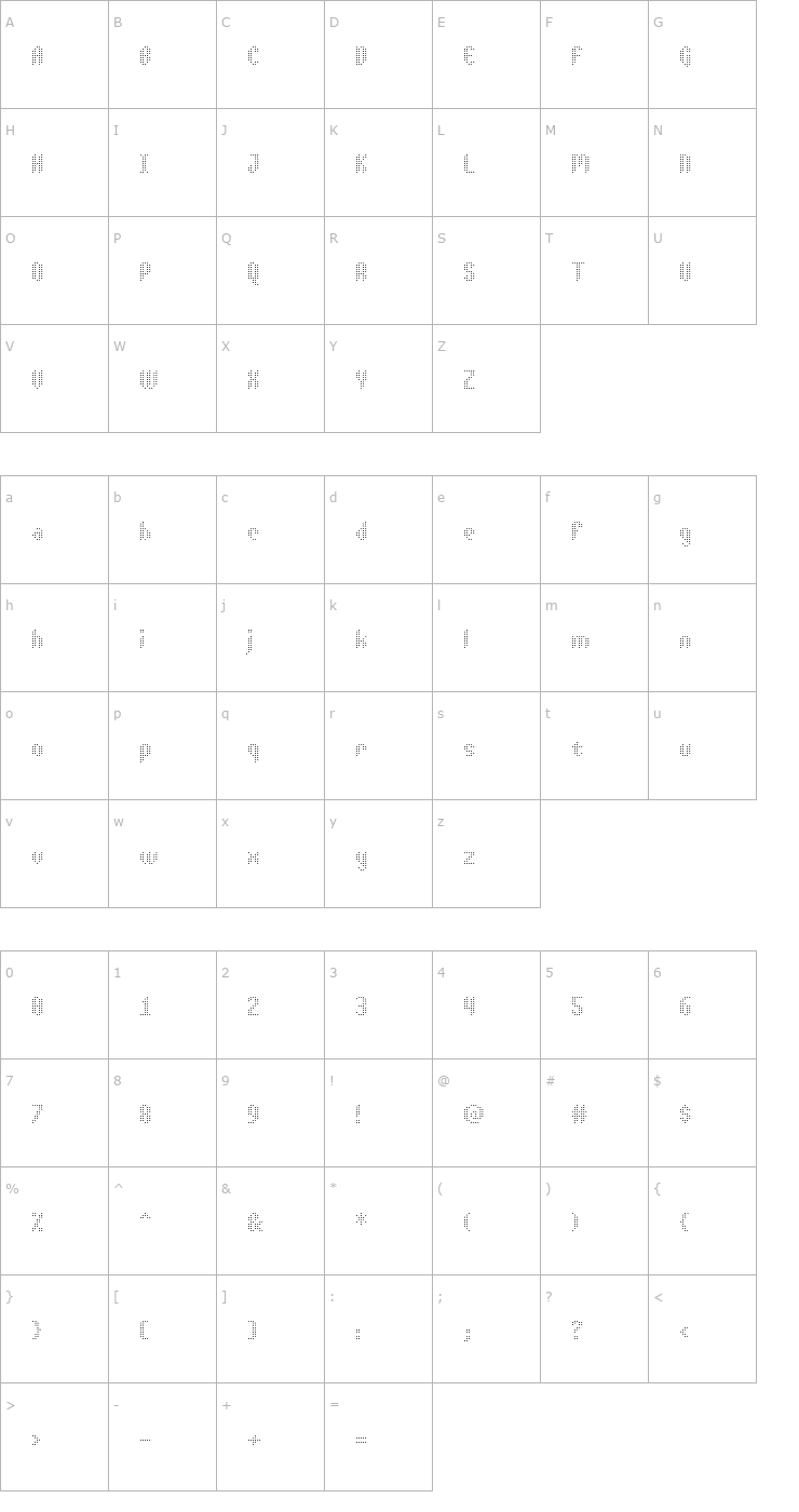 Character Map Asterix Light Font