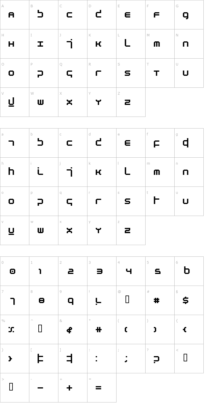 Character Map Atmosphere Bold Font
