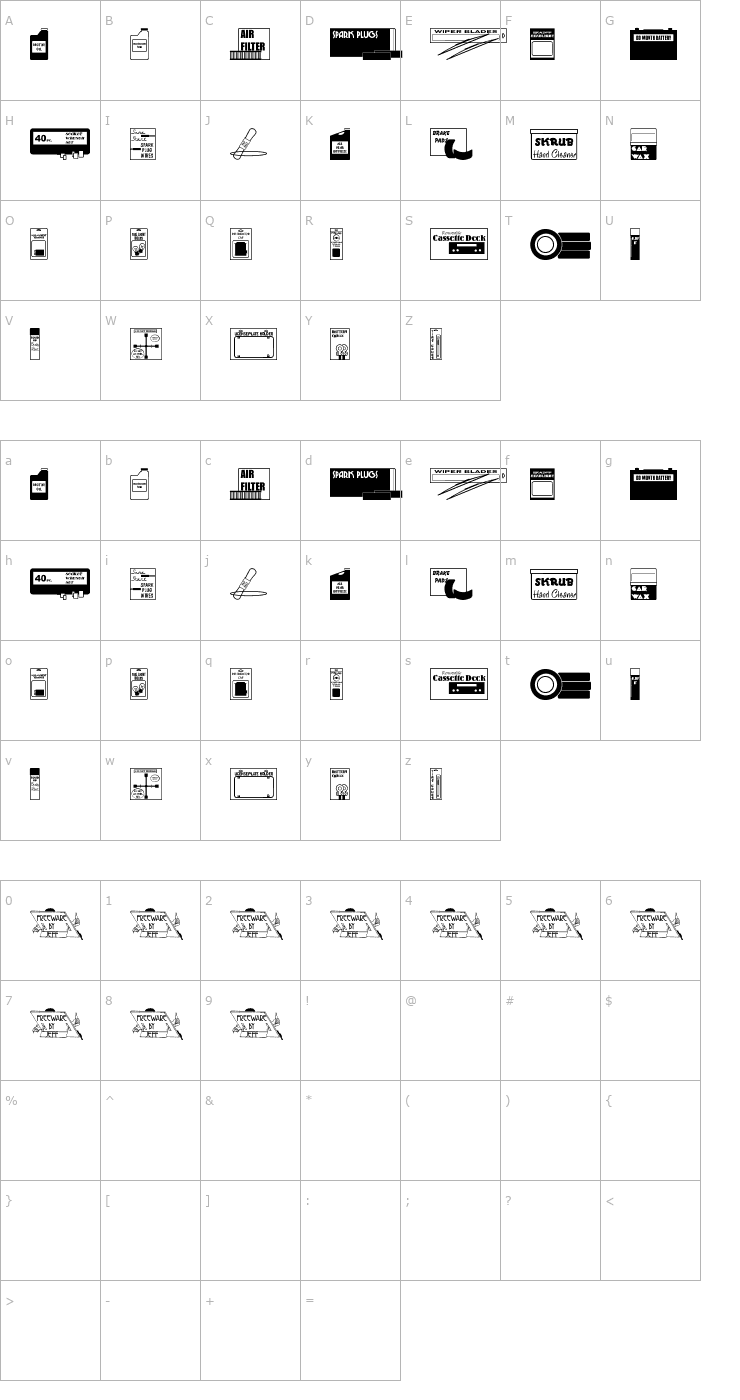 Character Map Auto Store JL Font