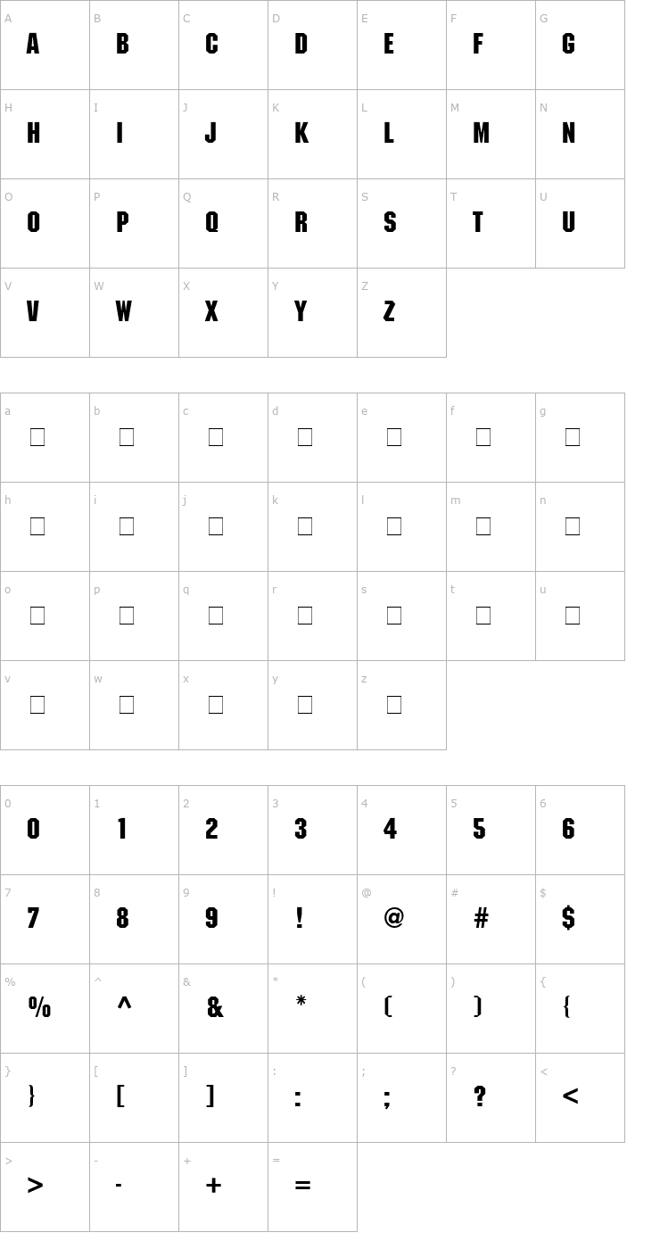 Character Map Automaton Caps SSi Font