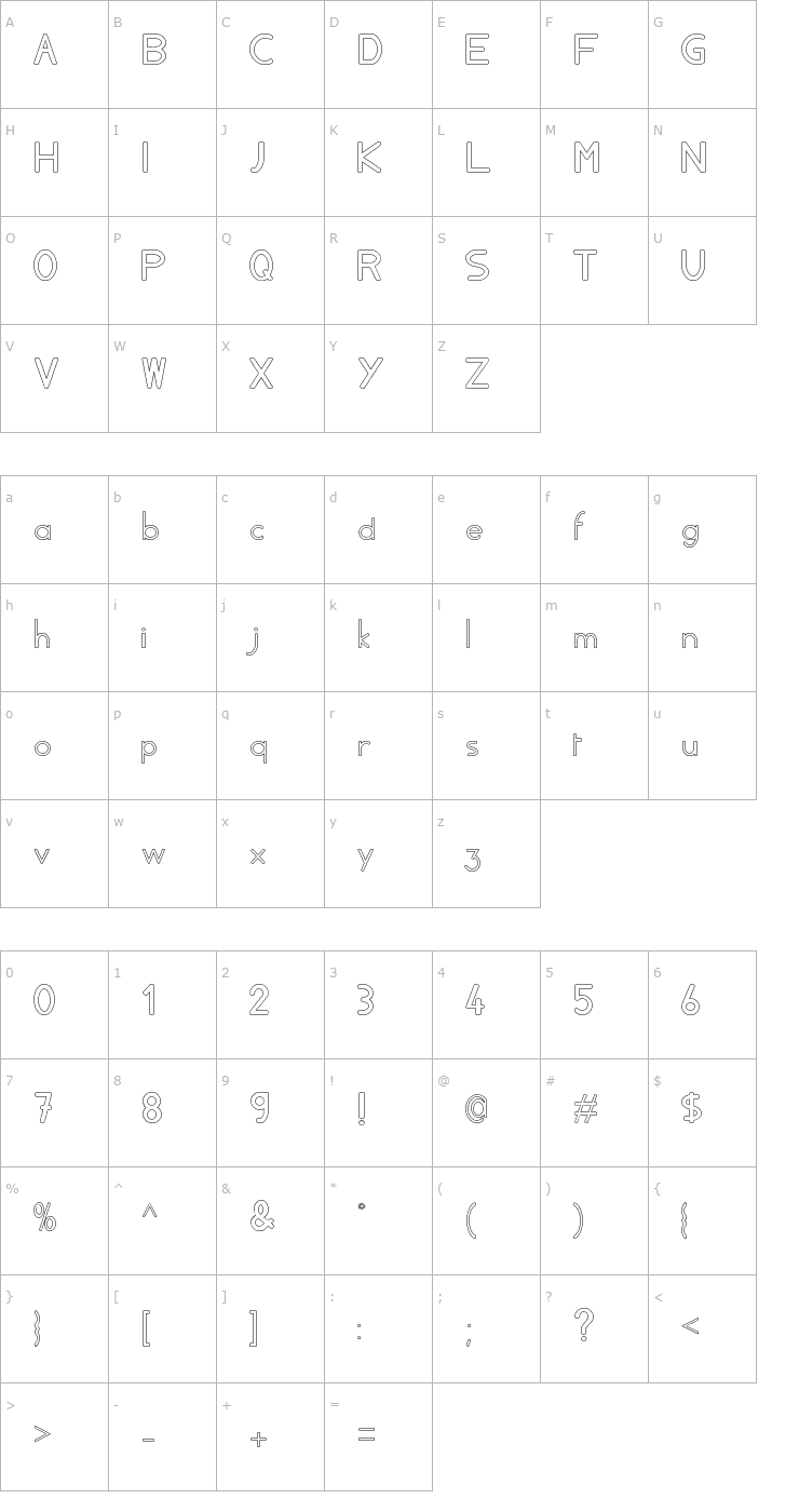 Character Map AylavideCS Font