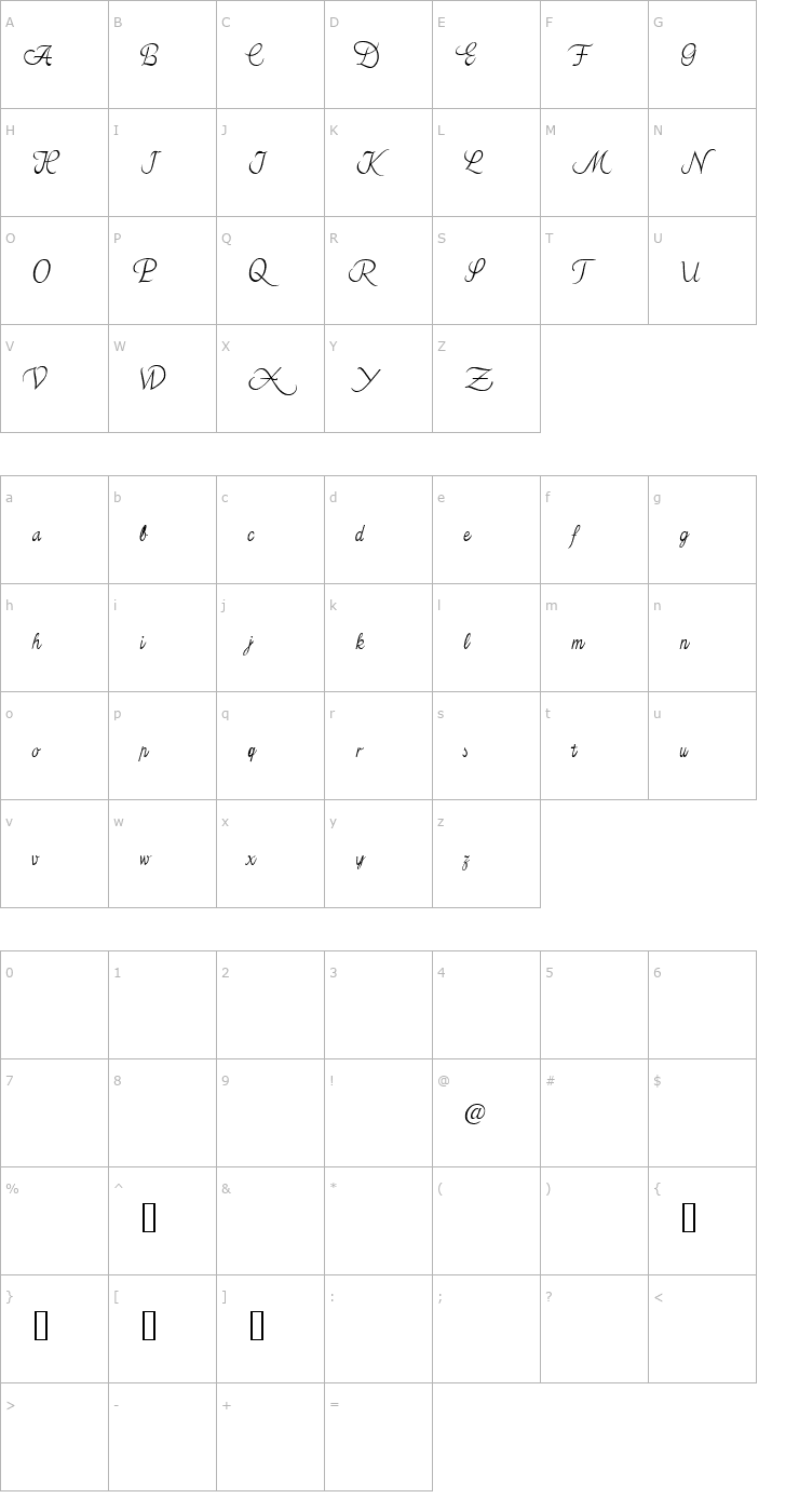 Character Map Azariel Demo Font