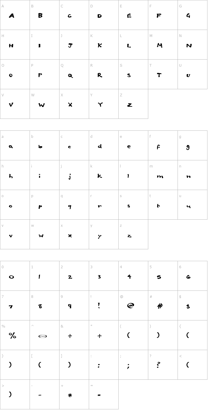 Character Map Babelfish Font