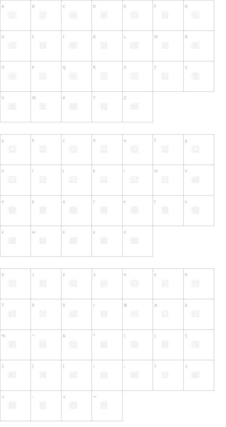 Character Map back to heavy coat fat ground_point Regular Font