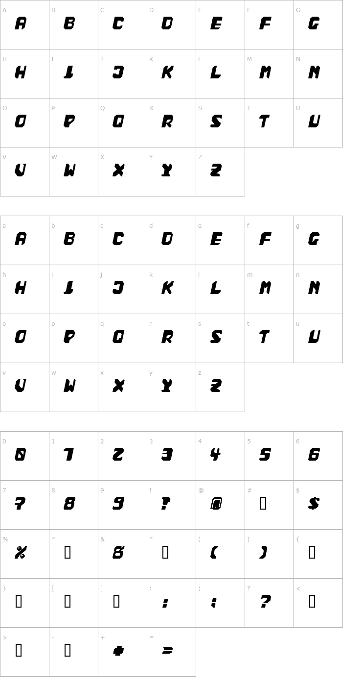 Character Map Bad Fag Font