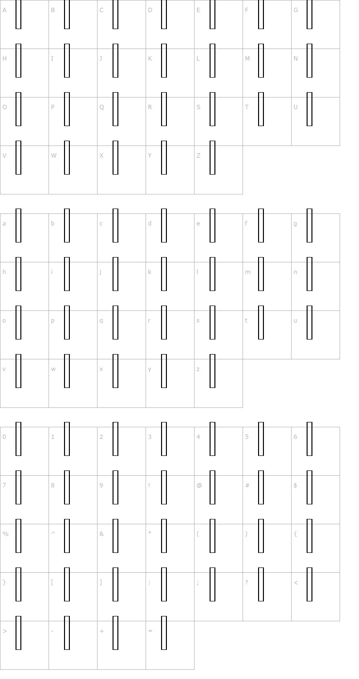 Character Map Bagpipe Font